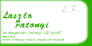 laszlo patonyi business card